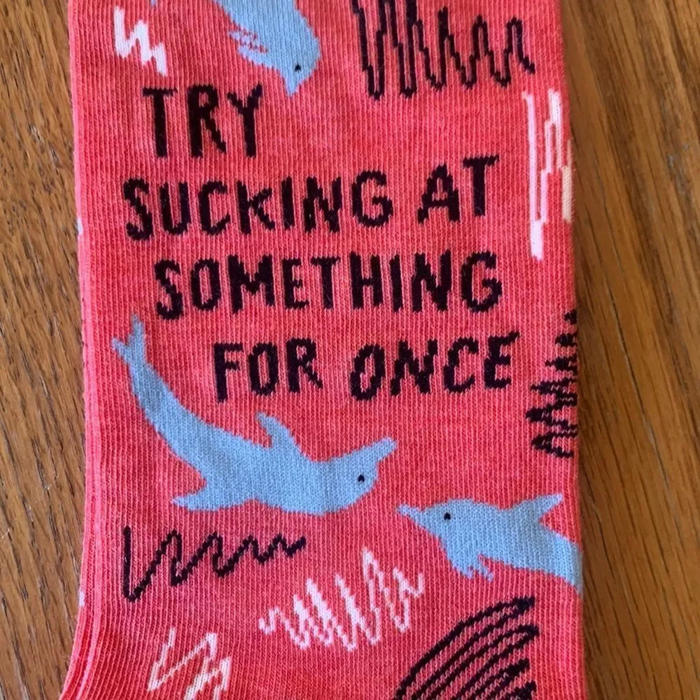 Blue Q Women’s Cotton Crew Socks Dolphins